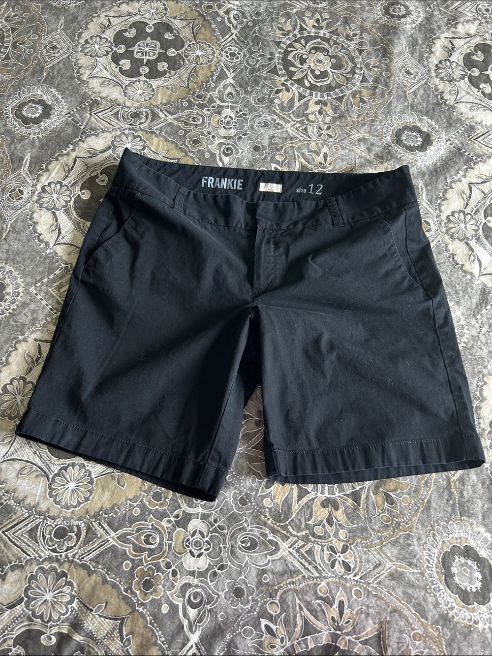 Black Bermuda Shorts — Tailored Fit, Size 12 J.Crew